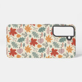 ヴィンテージ紅葉とどんぐりのパターン SAMSUNG GALAXYケース (裏面横)