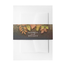 ヴィンテージ紅葉と金ゴールド結婚グリッター