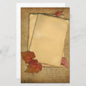 ヴィンテージ紅葉ひな形 便箋 (正面/裏面)