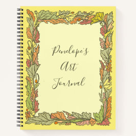 ヴィンテージ紅葉アートジャーナルとユーザー名 ノートブック