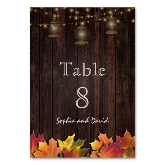 ヴィンテージ紅葉旧提灯ウッドテーブル番号 テーブルナンバー (正面)