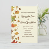 ヴィンテージ紅葉結婚式招待状 招待状 (スタンド正面)