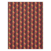 ヴィンテージ紅葉緑金ゴールド茶色(赤) テーブルクロス (正面)