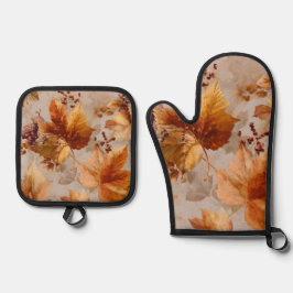 ヴィンテージ紅葉 鍋つかみ&鍋敷きセット