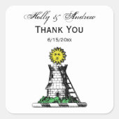 ヴィンテージ紋章中世の城紋章 スクエアシール (正面)