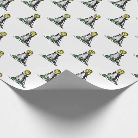 ヴィンテージ紋章中世の城紋章 ラッピングペーパー (角)