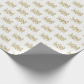 ヴィンテージ紋章城#2クレストフェイク金ゴールド ラッピングペーパー (角)