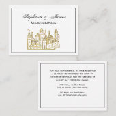 ヴィンテージ紋章城#2クレストフェイク金ゴールド 名刺 (正面/裏面)