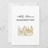 ヴィンテージ紋章城#2クレストフェイク金ゴールド 招待状 (正面)