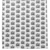 ヴィンテージ紋章紋章の紋章 シャワーカーテン (正面)