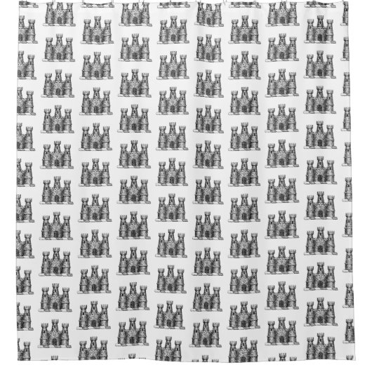 ヴィンテージ紋章紋章の紋章 シャワーカーテン (正面)