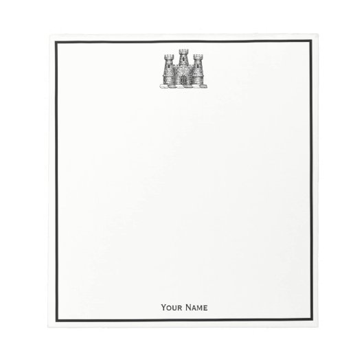 ヴィンテージ紋章紋章の紋章 ノートパッド (正面)