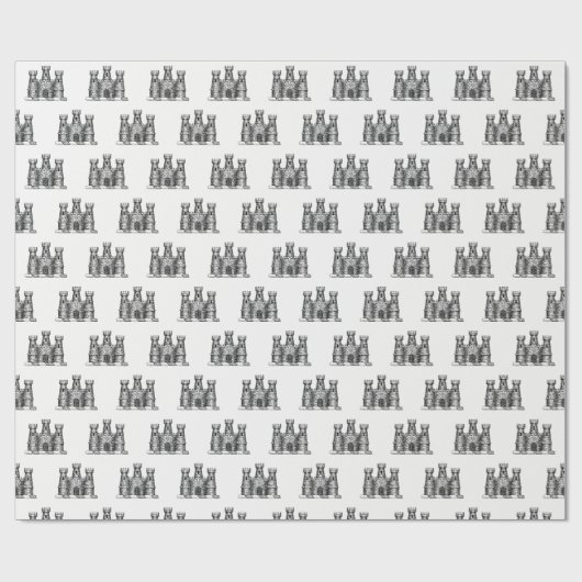 ヴィンテージ紋章紋章の紋章 ラッピングペーパー (フラット)