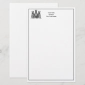 ヴィンテージ紋章紋章の紋章 便箋 (正面/裏面)