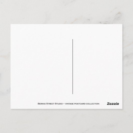 ヴィンテージ納屋周囲の庭シーン ポストカード (裏面)