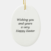 ヴィンテージ納屋周囲の庭チキンイースターホリデーツリー セラミックオーナメント (裏面)