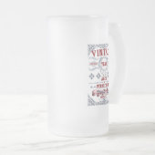 ヴィンテージ純品質熟成誕生日 フロストグラスビールジョッキ (正面右)