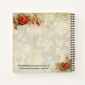 ヴィンテージ紙とバラノート ノートブック (裏面)