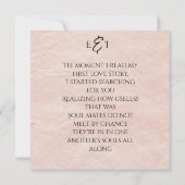 ヴィンテージ紙とバラ 招待状 (裏面)