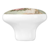 ヴィンテージ紙と花 セラミックノブ (側面)