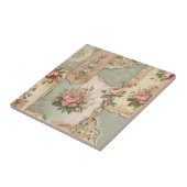 ヴィンテージ紙と花 タイル (側面)