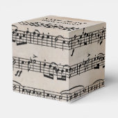 ヴィンテージ紙のウェディング シート ミュージック フェイバーボックス (裏面サイド)