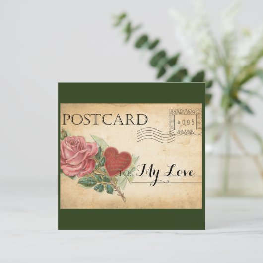 ヴィンテージ紙のローズバレンタイン シーズンカード (スタンド正面)
