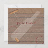 ヴィンテージ紙のワインパーティー招待状 招待状 (裏面)