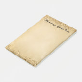 ヴィンテージ紙の背景(アイボリー色相) ポストイット (アングル)