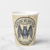 ヴィンテージ紙カップのこうもりラベル翼 紙コップ (裏面)