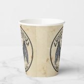 ヴィンテージ紙カップのこうもりラベル翼 紙コップ (左)