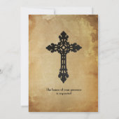 ヴィンテージ紙カトリッククロス結婚式招待状 招待状 (裏面)