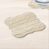 ヴィンテージ紙ストリップエンボス ペーパーコースター (アングル)