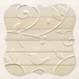 ヴィンテージ紙ストリップエンボス ペーパーコースター