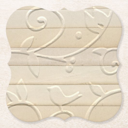 ヴィンテージ紙ストリップエンボス ペーパーコースター (正面)