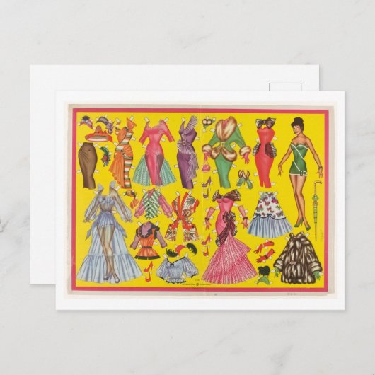 ヴィンテージ紙セットはがき ポストカード (正面/裏面)