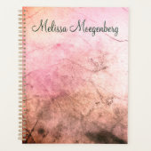 「ヴィンテージ紙パーソナライズされた」 プランナー手帳 (正面)