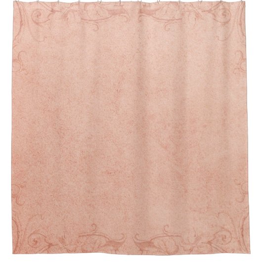 ヴィンテージ紙フレームオーナメント シャワーカーテン (正面)