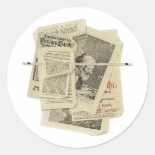 ヴィンテージ紙プリントスクラップブック作りアークラシックト ラウンドシール