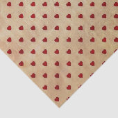 ヴィンテージ紙ポルカハートパターン 薄葉紙 (詳細)