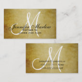 ヴィンテージ紙モノグラムママ通話カード コーリングカード (正面/裏面)