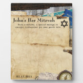 ヴィンテージ紙ワールドトラベルウェルカムサイン フォトプラーク (正面)