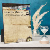 ヴィンテージ紙ワールドトラベルウェルカムサイン フォトプラーク (側面)