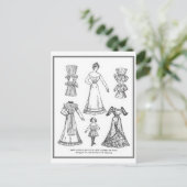 ヴィンテージ紙人形はがき ポストカード (スタンド正面)