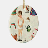ヴィンテージ紙人形ツリーオーナメント セラミックオーナメント (右)