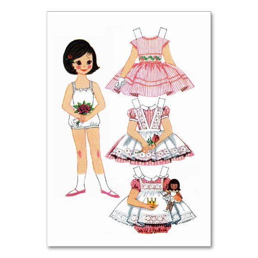 ヴィンテージ紙人形 テーブルナンバー (正面)