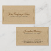 ヴィンテージ紙付金ゴールド縁ど 名刺 (正面/裏面)