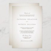 ヴィンテージ紙伝統的結婚式招待状 招待状 (正面/裏面)