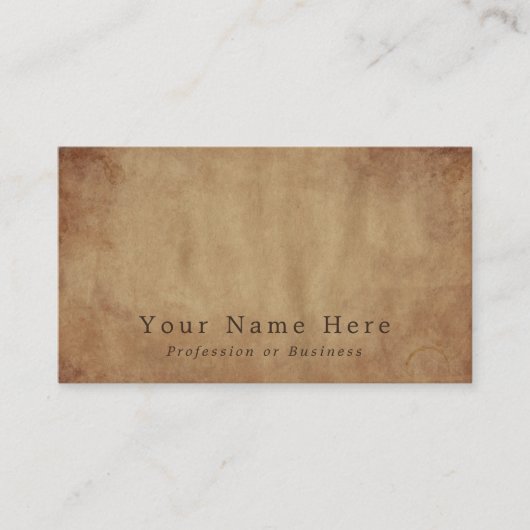 ヴィンテージ紙効果 名刺 (正面)