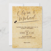 ヴィンテージ紙工作結婚式 招待状 (正面)